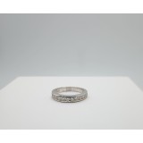 1.02 Ctw Round Cut Half-Eternity Diamond Wedding Band Set in 18K White Gold